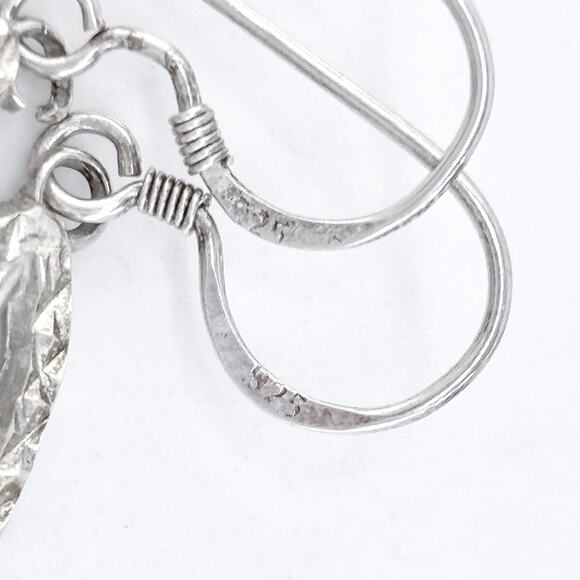 Vintage Sterling Silver 925 4cm Ichthys Fish Cross Dangle Earrings - Picture 9 of 9